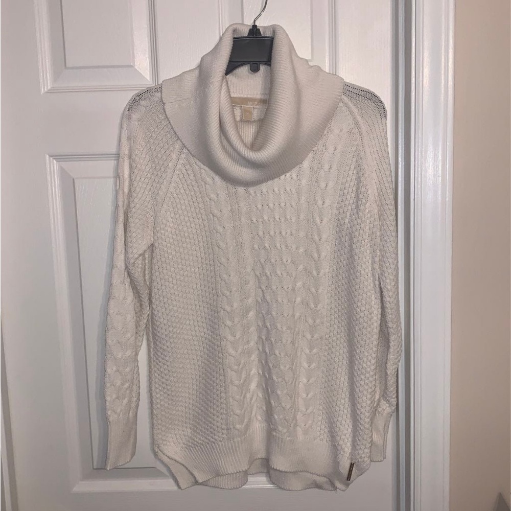 Cream Michael Kors Cowl Neck Sweater Size M